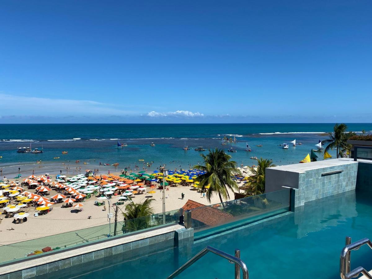 Flat Beira Mar Com Varanda Em Pôrto das Galinhas Esterno foto