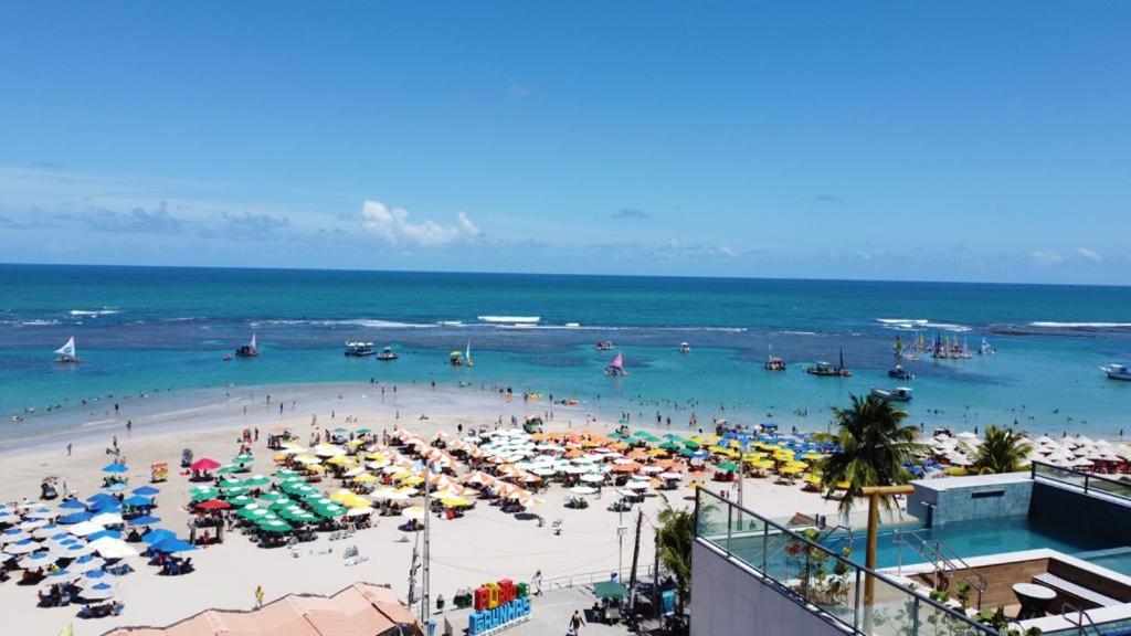 Flat Beira Mar Com Varanda Em Pôrto das Galinhas Esterno foto